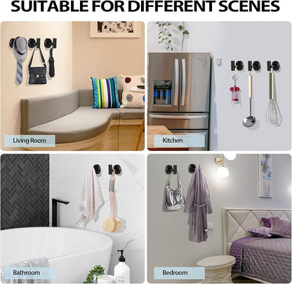 Kruodop Towel Hooks for Bathroom, 2 Packs Wall Mount Towel Holder, Stainless - Image 7