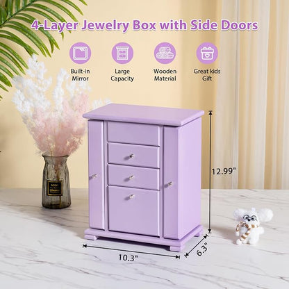 Emfogo Musical Jewelry Box for Girls, Large Kid Music Box - Image 2