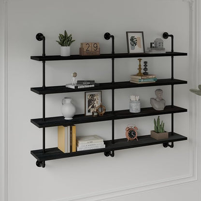 HDDFER Floating Shelves for Wall Bookshelf Industrial Pipe Shelving Shelves 60 - Image 3