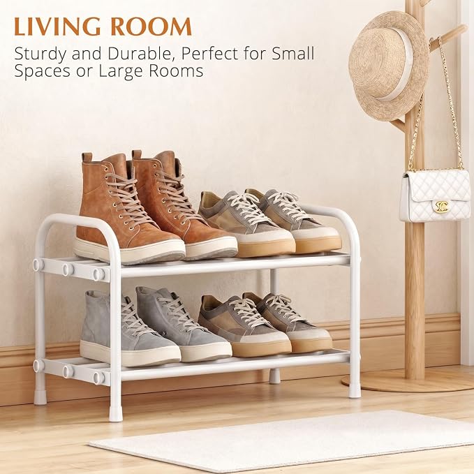 INSMART 2-Tier Expandable Shoe Rack:Stackable and Adjustable Shoes Organizer - Image 5