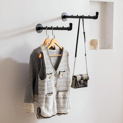 Homeyeeng Industrial Wall Pipe Clothes Bar - Image 6