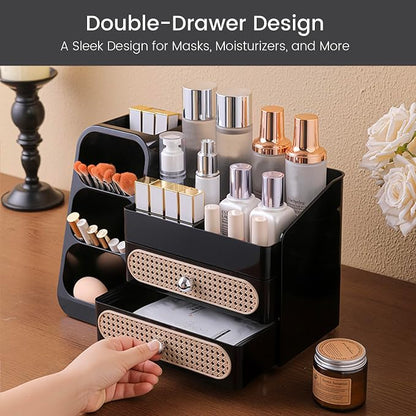 Aveniee Makeup Organizer with Drawers, Large Bathroom Countertop Organizer - Image 3