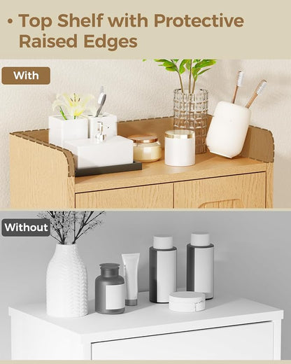 BEWISHOME Small Floor Cabinet, Toilet Paper Storage, Bathroom Storage Cabinet | - Image 8