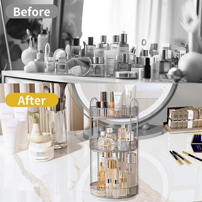 360 Rotating Makeup Organizer, 3 Tier Large Capacity Make Up Organizers and - Image 5