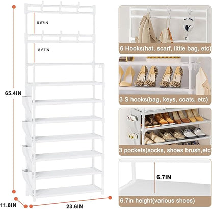 OYREL Shoe Rack 7 Tier Shoe Organizer Storage 21-28 Pairs | Closet Shoes Rack - Image 3