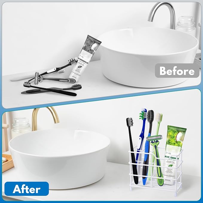 Urbanstrive 304 Stainless Steel Bathroom Toothbrush Holder Toothpaste Holder - Image 4
