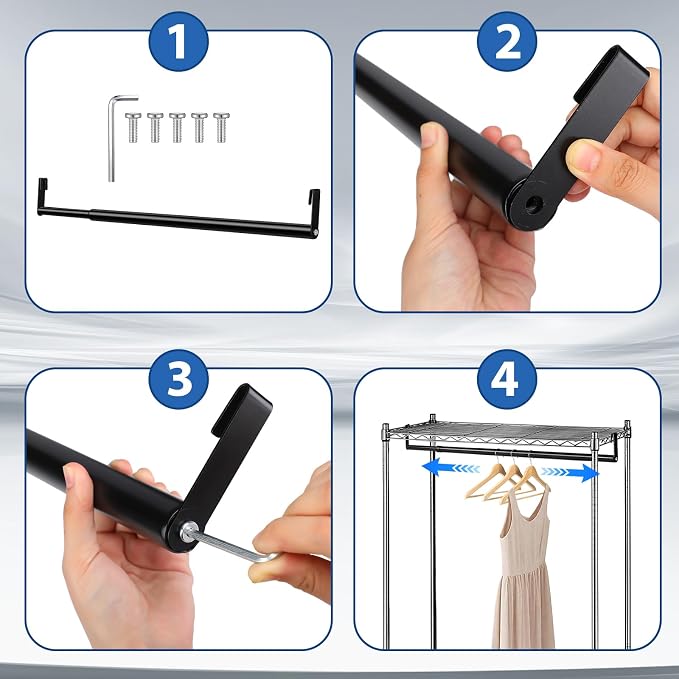 Threehoney Expandable Closet Rod - Image 4