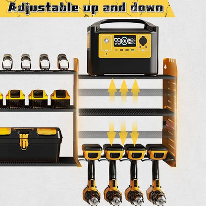 Power Tool Organizer with Charging Station Wall Mount, 3 Layer Expanded Heavy - Image 6