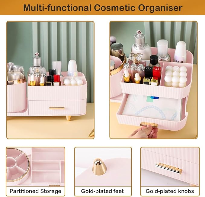 Rotating Makeup Organizer for Vanity - Image 3