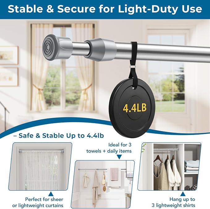 AIZESI Spring Tension Curtain Rod Short Tension Rod - Image 9