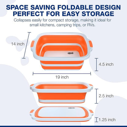 2-Pack XL Collapsible BBQ Prep Tub - Image 3