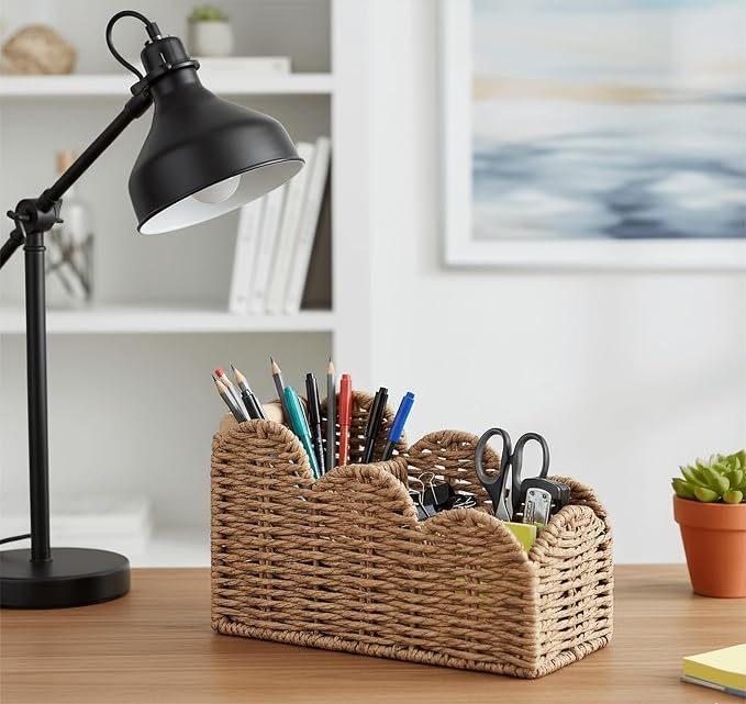 CubesLand Bedside Table Desk Organizer Caddy, Remote Pen&Pencil Holder Cup - Image 4
