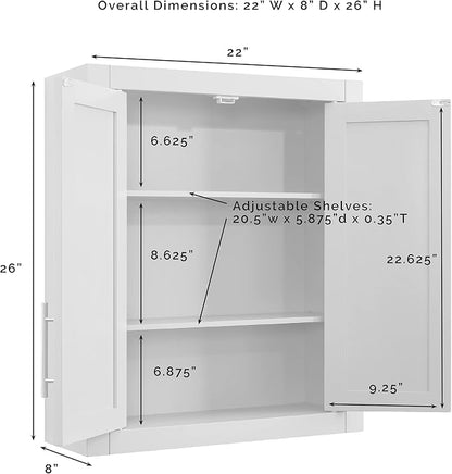 Crosley Furniture Savannah Wall Mounted Bathroom Storage Medicine Cabinet - Image 3