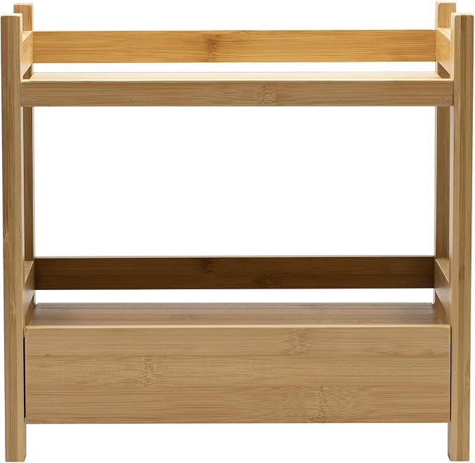 Sorbus Bamboo Bathroom Counter Organizer – 2-Tier Shelf - Image 7