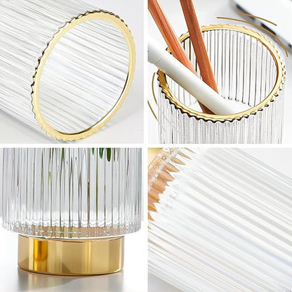 DASITON Makeup Brush holder Organizer, Crystal Cosmetic Makeup Brush Glass - Image 5