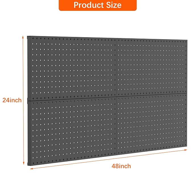 TORACK 4-Pack 12x24 inch Metal Pegboard Panels - Image 3
