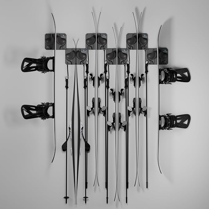 Gravity Grabber Ultimate Ski & Snowboard Wall Storage Rack - Image 2