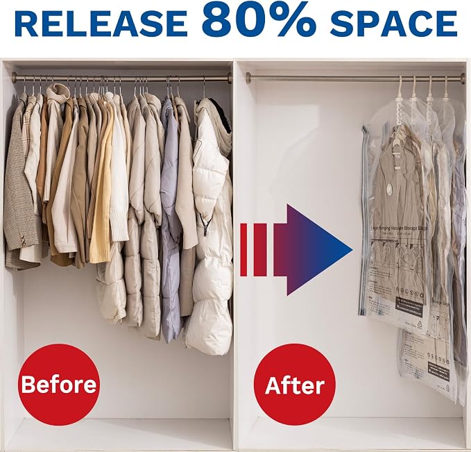 Hanging Vacuum Storage Bags For Clothes - Image 3