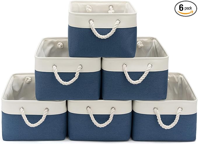 15.7x11.8x8.26 Inch Fabric Large Storage Bins by VQRTEXAStorageBasket