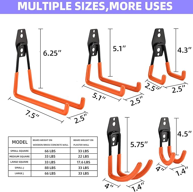 30 Pack Heavy Duty Steel Storage Hooks - Image 5