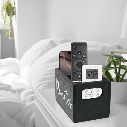 Remote Control Holder, Wooden TV Remote Holder - Image 6
