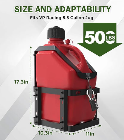 ELITEWILL Fuel Jug 5.5 Gallon Gas Can Holder - Image 7