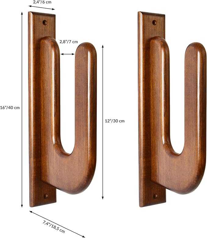 TESLYAR Surfboard Wall Mount – Wooden Surfboard Rack - Image 2