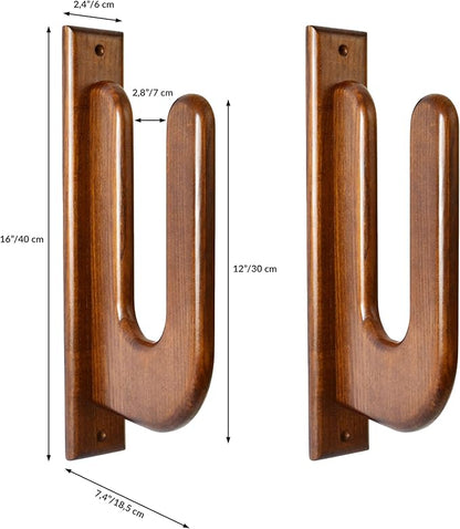 TESLYAR Surfboard Wall Mount – Wooden Surfboard Rack - Image 2