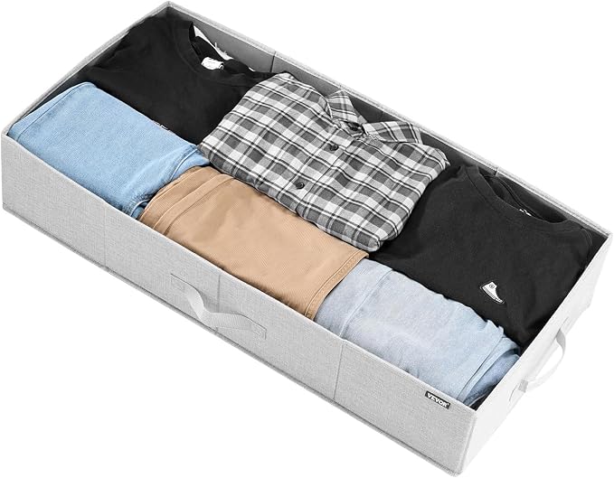 VEVOR Under Bed Storage with Lids, 31.7 x 15.9 x 6.1 Inch, 48L Large Underbed - Image 9