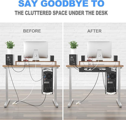 2PACKS Cable Management Under Desk Tray Adjustable Large Under Table Cord Wire - Image 7