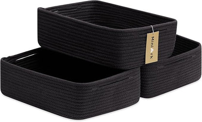 Large Shallow Organizing Baskets 15x11x5.1 Inches by MiniArkStorageBasketsHome