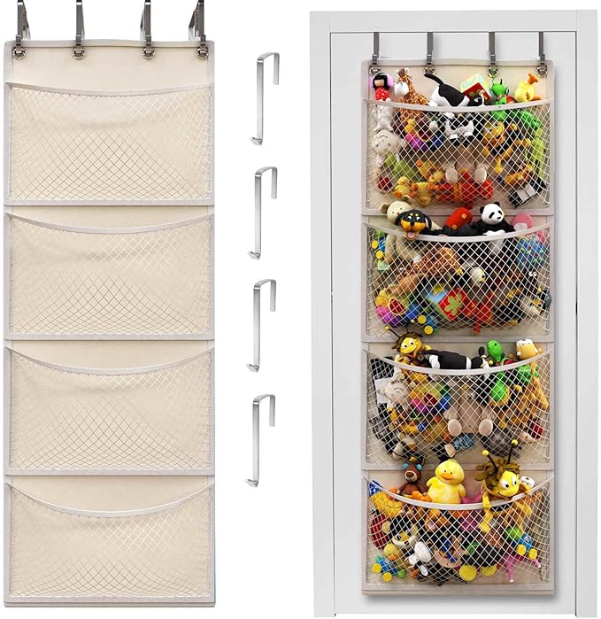 Honeyera The Original Storage for Stuffed Animals, Over Door Organizer for by Honeyera