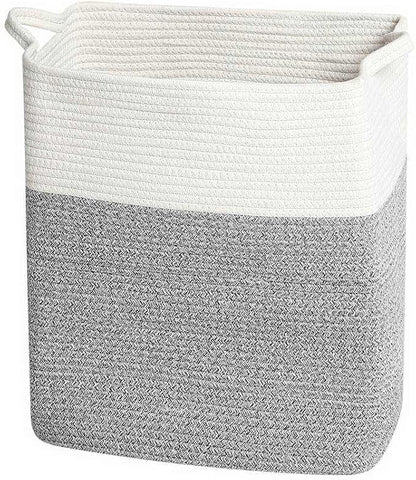 Tall Laundry Basket With Handles, Woven Cotton Rope Big Laundry Hamper Sorters - Image 2