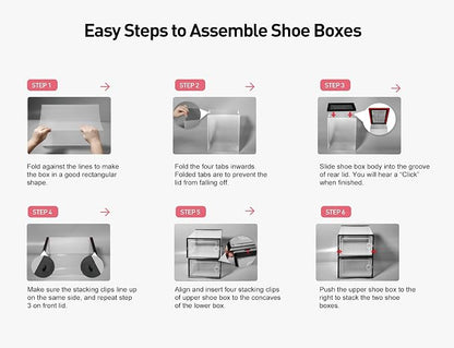 Kuject X-Large Shoe Storage Boxes 12 Pack, Entryway & Under-Bed Storage - Image 7