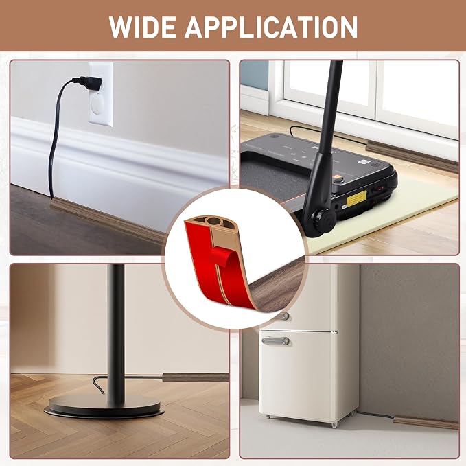 Floor Cord Cover Self Adhesive Cord Hider Floor Extension Cord Covers - Image 6