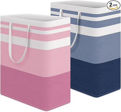 HomeHacks 2 Pack Large Laundry Baskets, Waterproof, Freestanding Laundry Hampers by HomeHacks