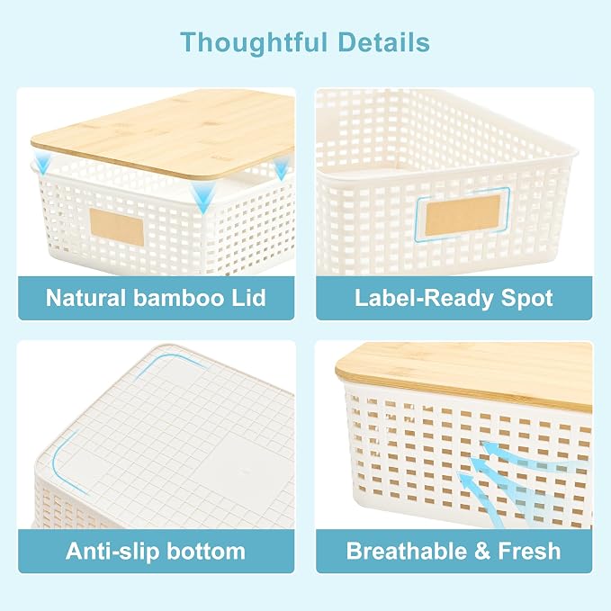 Bagnizer 4 Pack Plastic Storage Bins - Image 8