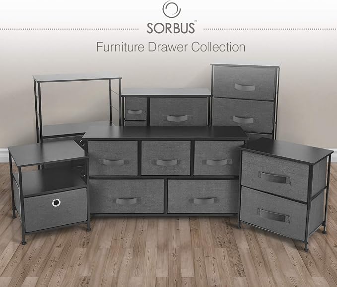 Sorbus Nightstand with 4 Drawers - Image 8