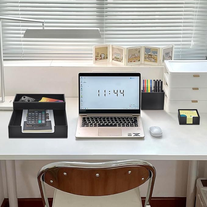4 Pack Leather Office Supplies/Desk Organizer - Image 7