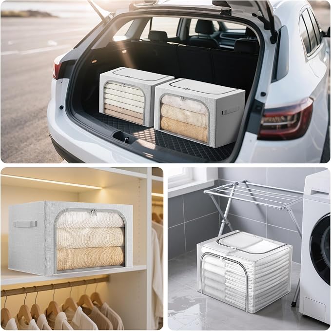 Bubimon Large Size 66L 3 Pack Clothes Storage Bin - Image 6
