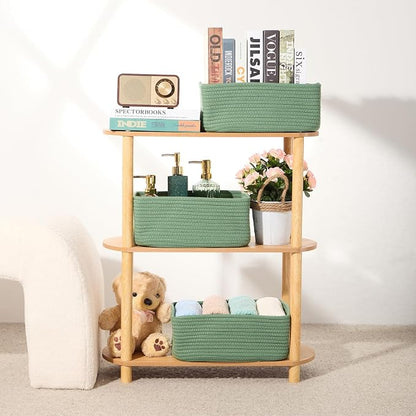 Small Storage Baskets for Organizing | Closet Organizer Bins | Shelf Toy Basket - Image 6