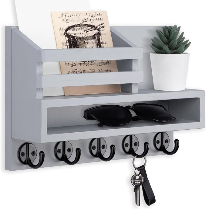 Key and Mail Holder Wall Mount, Key Hanger by Lucundm