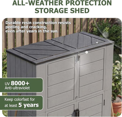 Aoxun 61 Cu.Ft Outdoor Storage Shed, Widened Outdoor Storage Cabinet Waterproof - Image 2