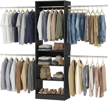 Homieasy Closet System, 4.5-11.5 Ft Expandable Closet Organizer, Walk-in Wood by Homieasy