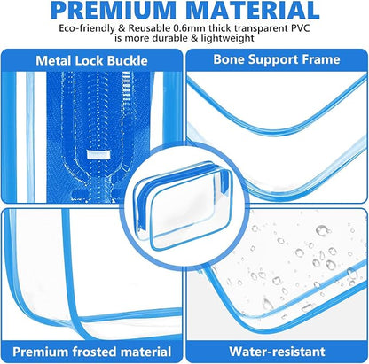 AURUZA Clear Makeup Bag, Portable Travel Toiletry Bags - Image 4