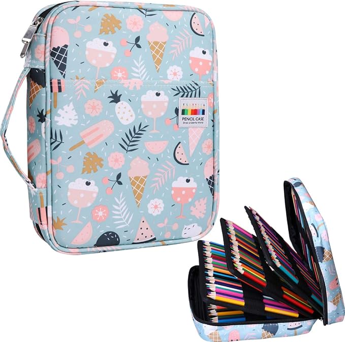 JAKAGO 220 Slots Colored Pencil Case Large Capacity Pen Holder by JAKAGO