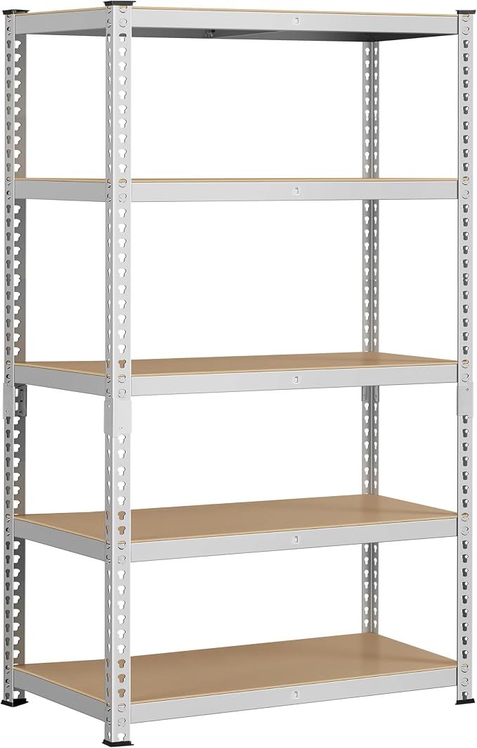 Topeakmart 5-Tier Utility Shelves, Metal Storage Shelves Garage Shelving Unit by Topeakmart