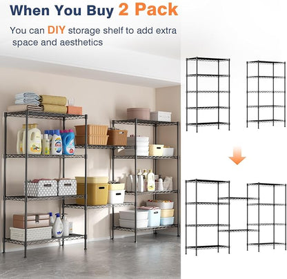 5-Tier Heavy Duty Wire Shelving Unit, Wire Shelf Racks - Image 5