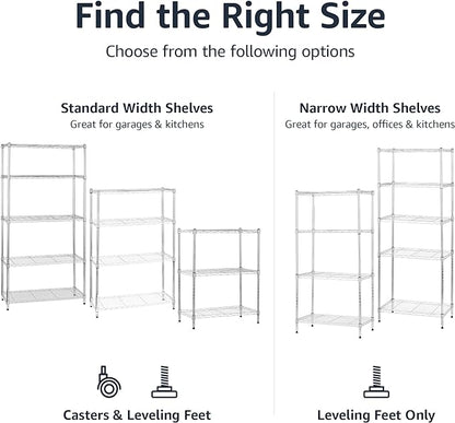 Amazon Basics 4-Shelf Adjustable, Heavy Duty Storage Shelving Unit - Image 4