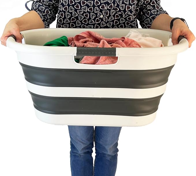 SAMMART 40L Collapsible Plastic Laundry Basket - Image 4